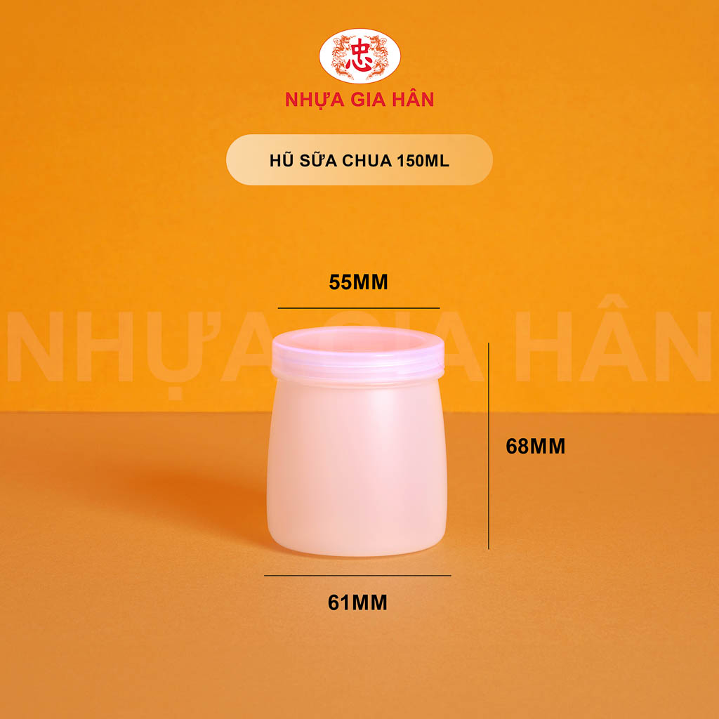 HŨ SỮA CHUA NHỰA HDPE 150ML HŨ SỮA CHUA NHỰA HDPE 150ML - Ảnh 1