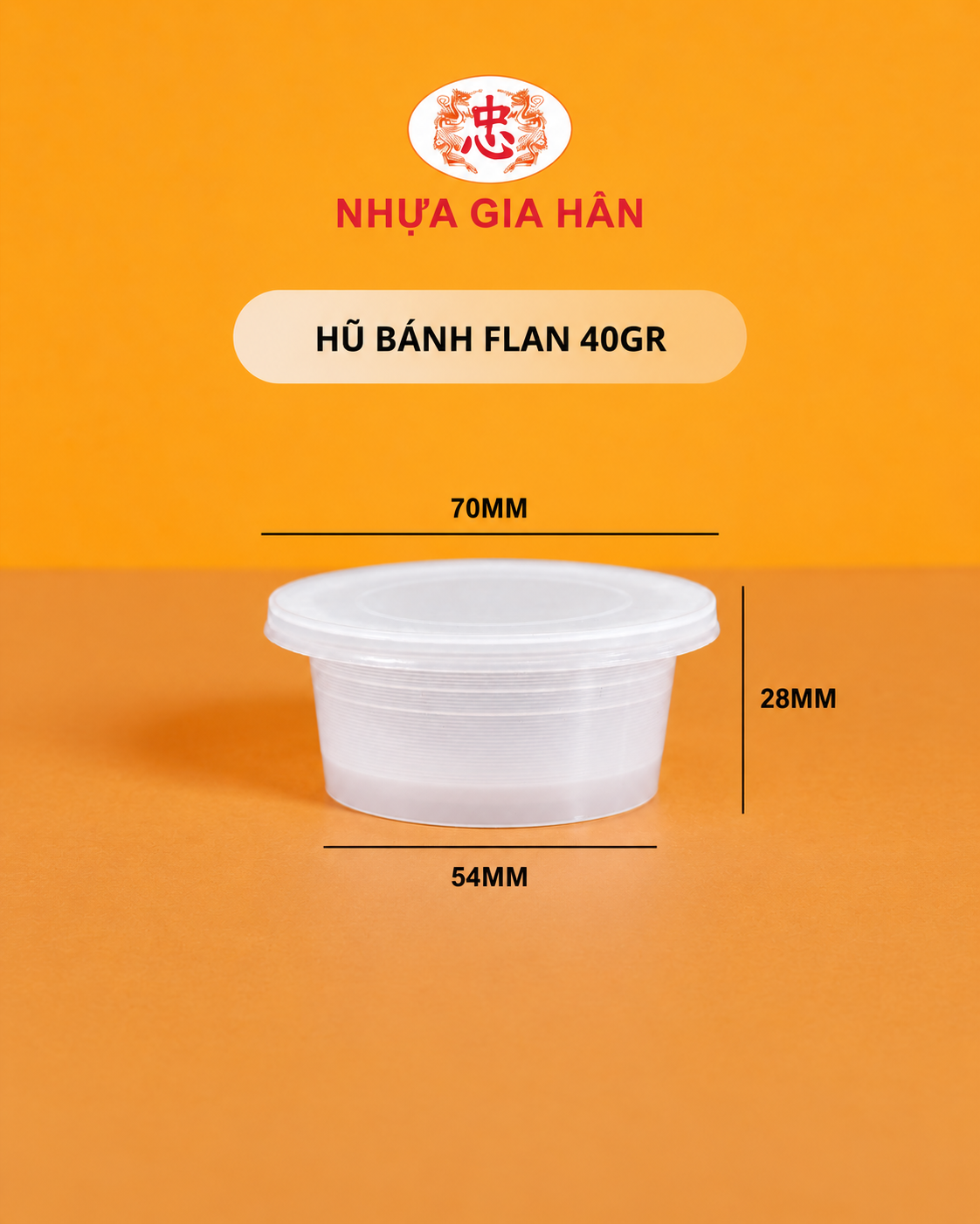 hũ 40gr mới HŨ BÁNH FLAN NHỰA PP 40GR - Ảnh 1